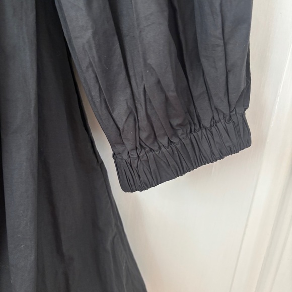 Ulla Johnson Black Martine Mini Dress Noir Bubble Hem Long Sleeve Bateau Size 2 - Picture 14 of 15